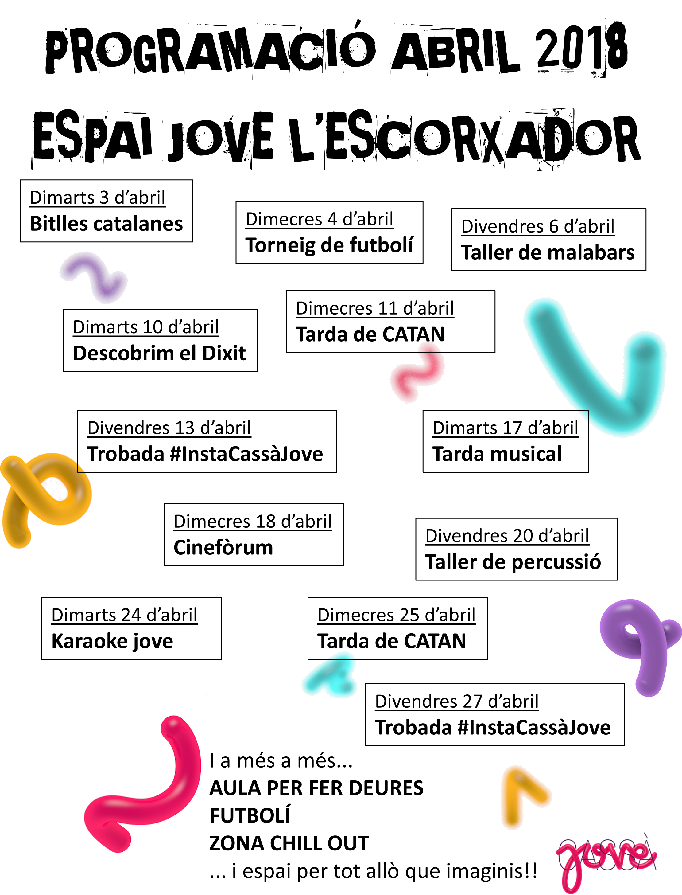 programaci Escorxador ABRIL 2018