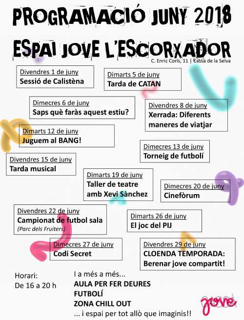  programació Escorxador JUNY 2018